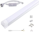 12 Inch LED Under Cabinet Light 1200LM 6000K T8 Integrated Tube Fixture with On Off Switch