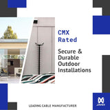 Cat6 Ourdoor Ul Cmx [23Awg Solid Bare Copper] 1000 Ft, 600Mhz, Etl Listed, Uv-