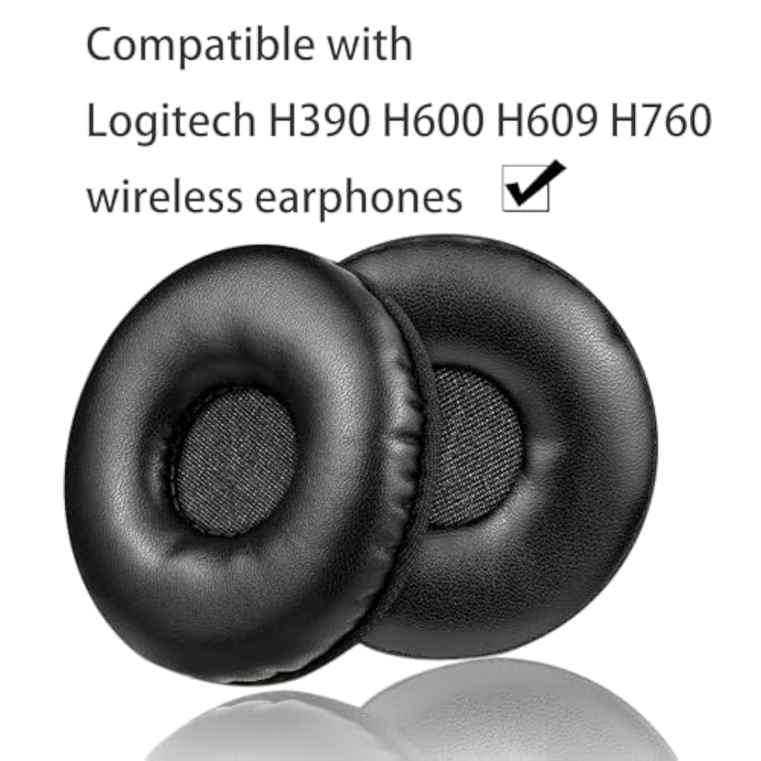 Replacement Ear Pads, Compatible With Logitech H390 H600 H609 H760 Wireless Headphones, Made Of Soft Protein Leather And Memory Foam, Replacement Ear Pads (Black)