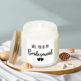 Bridesmaid Gifts Scented Candle Lavender - Matron Of Honor Gift For Bridesmaids Matron Of Honour Proposal Gifts Maid Of Honor Proposal Gift Soy Candle 4Oz