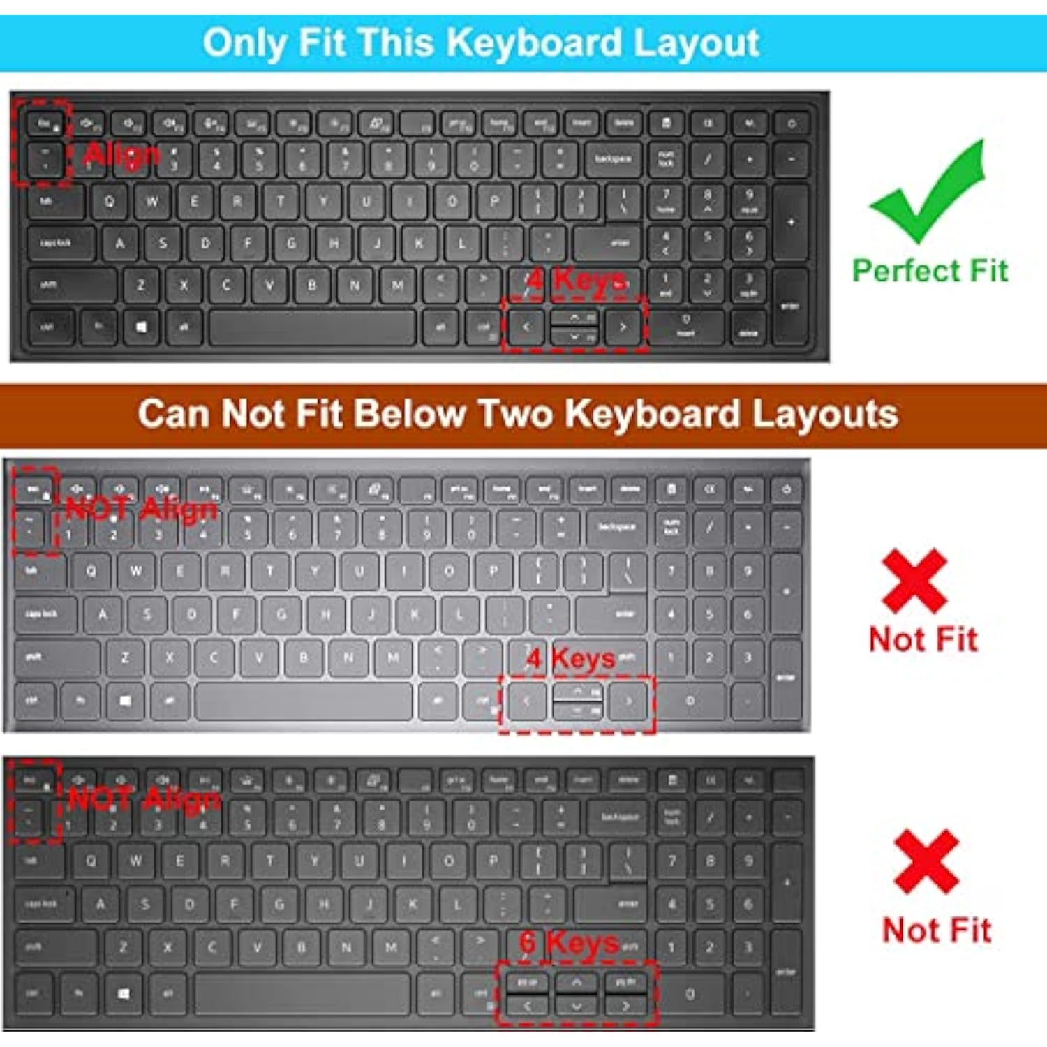 Keyboard Cover For Dell Latitude 5540 5520 5521 5530 5531 15.6 & Dell Precisio