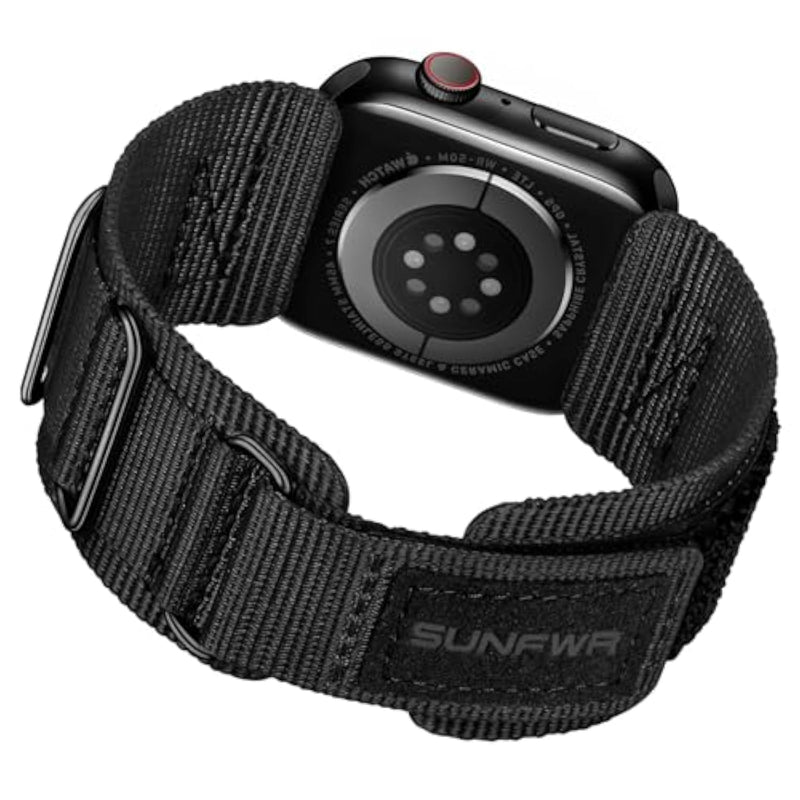 Rugged Nylon Band For Apple Watch Ultra 2&1 49Mm 46Mm 45Mm 44Mm 42Mm Men,Velcro Tactical Military Strap For Iwatch Series 10/9/8/7/6/5/4/3/2/1/Se