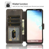 For Samsung Galaxy A50 A50S A30S Case Premium Pu Leather Simple Wallet Case [Card Slots] [Hands-Free Kickstand] [Magnetic Closure] Shockproof Flip Cover For Galaxy A30S/A50/A50S - Black