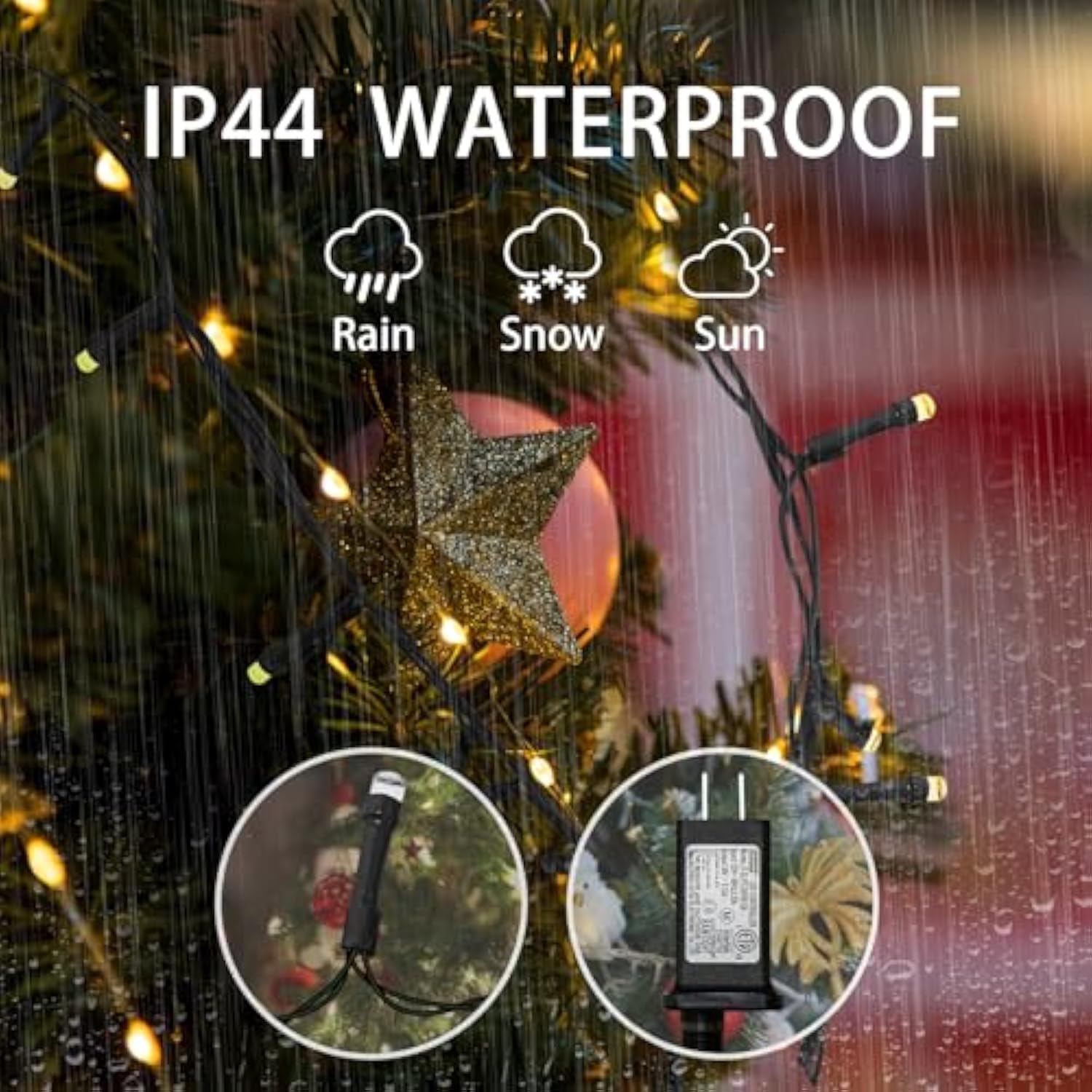 Christmas Lights For Tree, 400 Led Lights For Christmas Tree With Memory Function & 8 Modes, 6.6Ft X 16 Christmas Tree L