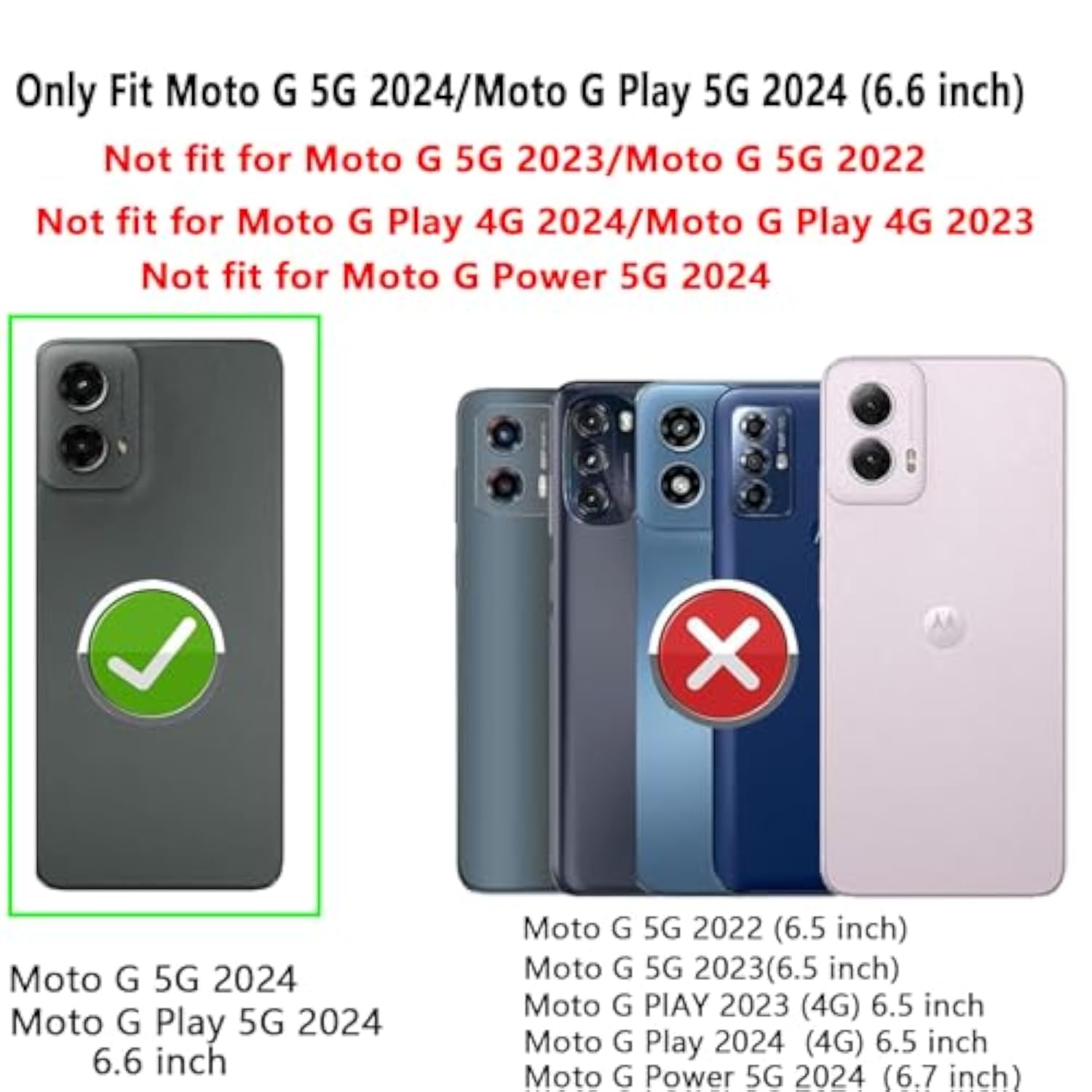 Motorola G 5G 2024 Military Grade Protective Case with Car Mount Kickstand