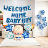 Welcome Home Baby Boy Balloons – 29pcs Blue Star Party Decorations