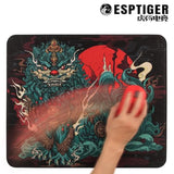 Qingsui 3 Gaming Mouse Pad, Large 480X400X6Mm, Multi-Color Lion Design | Woven Fabric Cloth Surface For Balanced Control, Extra Thick Cushioning, Anti-Slip Rubber Base, Stitched Edges