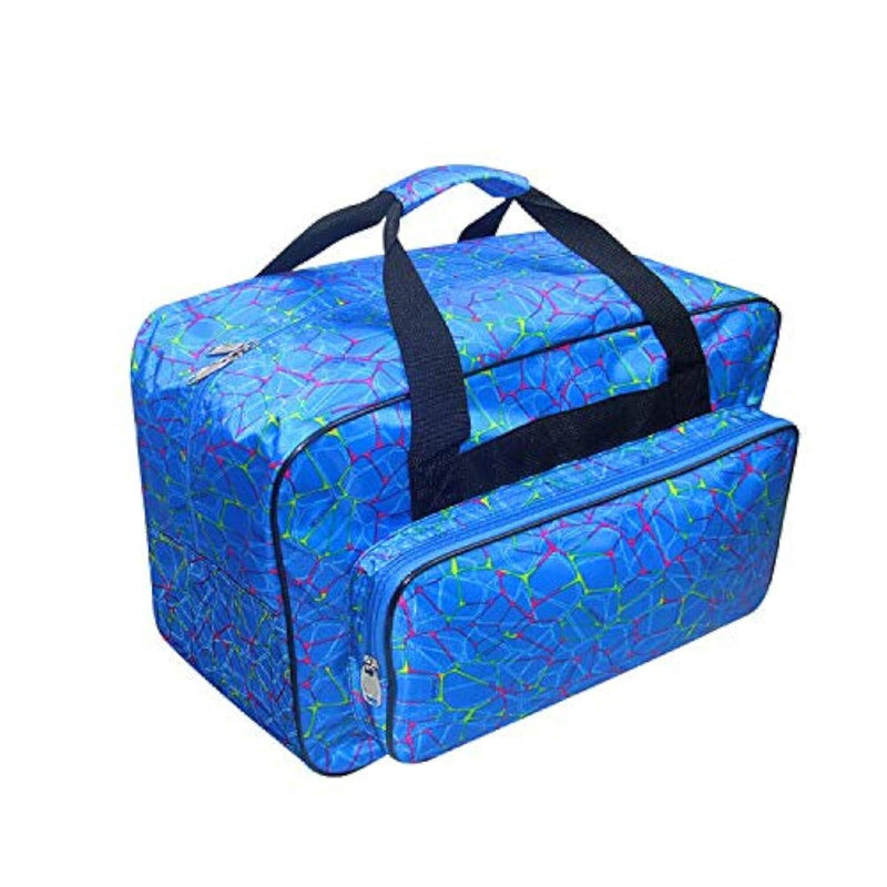 Blue Sewing Machine Carrying Case,Universal Canvas Carry Tote Bag,Portable Pad