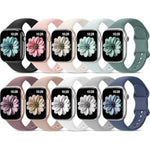 Patenting 10 Pack Sport Bands Compatible With Apple Watch Bands Women Men 40Mm 41Mm 38Mm 45Mm 44Mm 42Mm 46Mm 49Mm,Silicone Iwatch Bands Waterproof Strap For Iwatch Series 10 9 8 7 6 5 4 Se Ultra