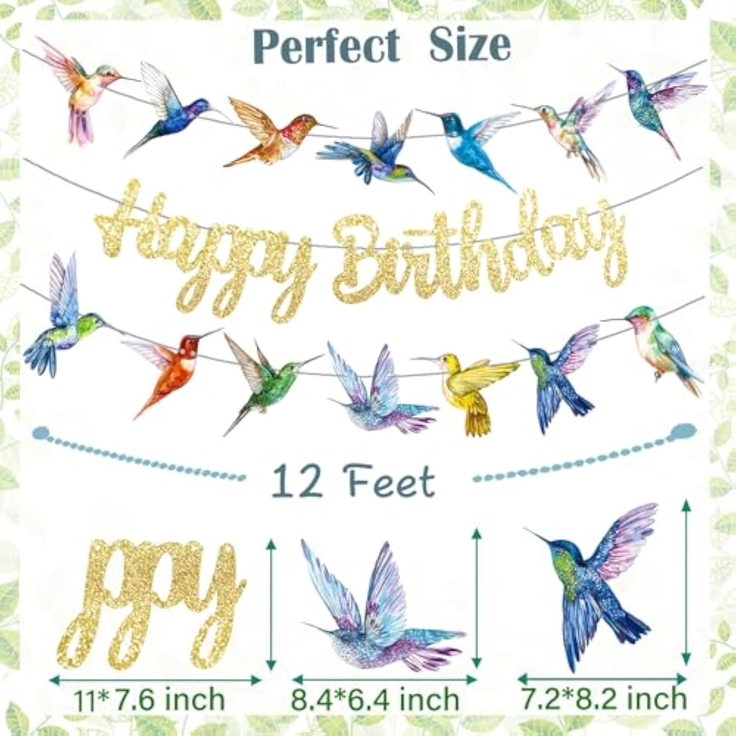 Hummingbird Birthday Banner Hummingbird Birthday Party Decorations 3Pcs Bird Party Supplies Flying Bird Party Banner For Spring Nature Tropical Baby Shower Supplies