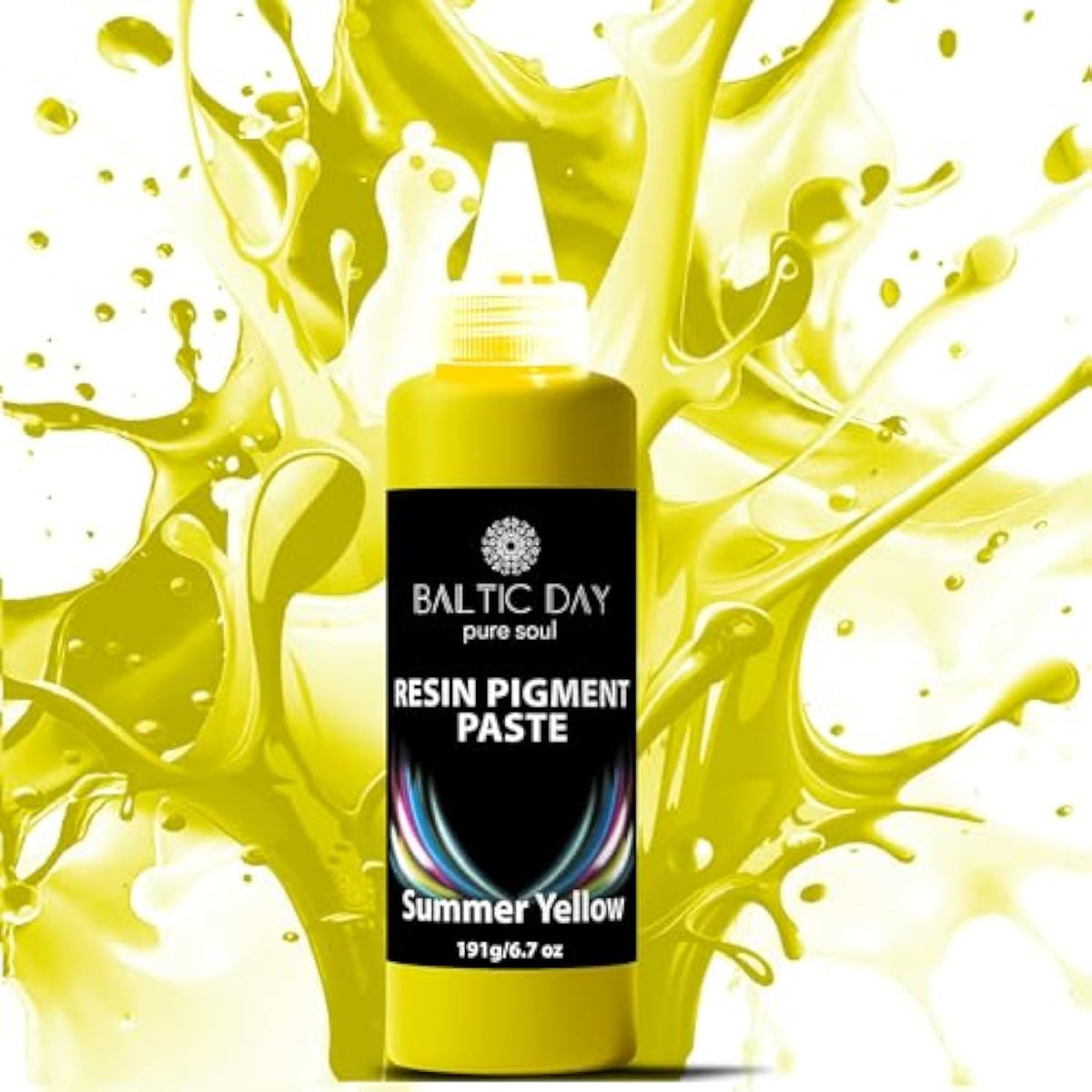 Yellow Pigment Paste For Epoxy Resin – Ultra-Opaque 'Summer Yellow' Resin Colorant, 191G/6.7Oz – Smooth Blend For Epoxy Art, Jewelry, Diy Crafts