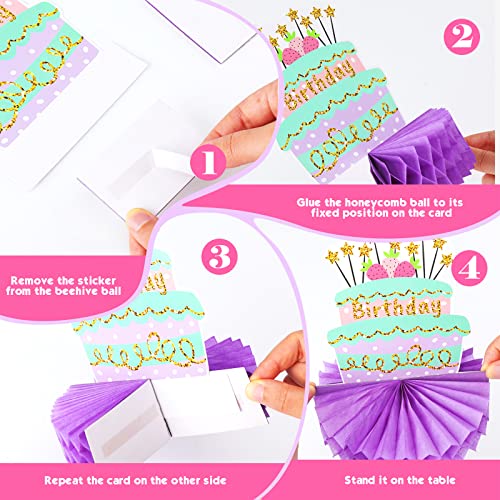 9 Pieces Birthday Honeycomb Centerpiece Table Decorations Pastel