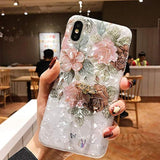Compatible With Iphone Xs Max Case 6.5 Inch,Flower Design Cute Fashion For Men Women Girls With 360 Degree Rotating Ring Kickstand Soft Tpu Shockproof Cover Brown Floral