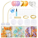 Balloon Arch Kit, 8.2Ft & 5Ft Free Bending Half Balloon Arch Stand With Base, Diy Gold Half Arch Frame For Birthday Wedding Party Baby Shower Christmas Decorations (Contains 101Pcs Balloons)