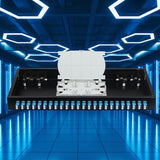 Lc-Sm 24 Duplex 48 Port Rack Mount Enclosure Box With Splice Tray Singlemode Lc-Upc Kit (Includes 1.2 Meter Pigtail And 24Pc Coupler)