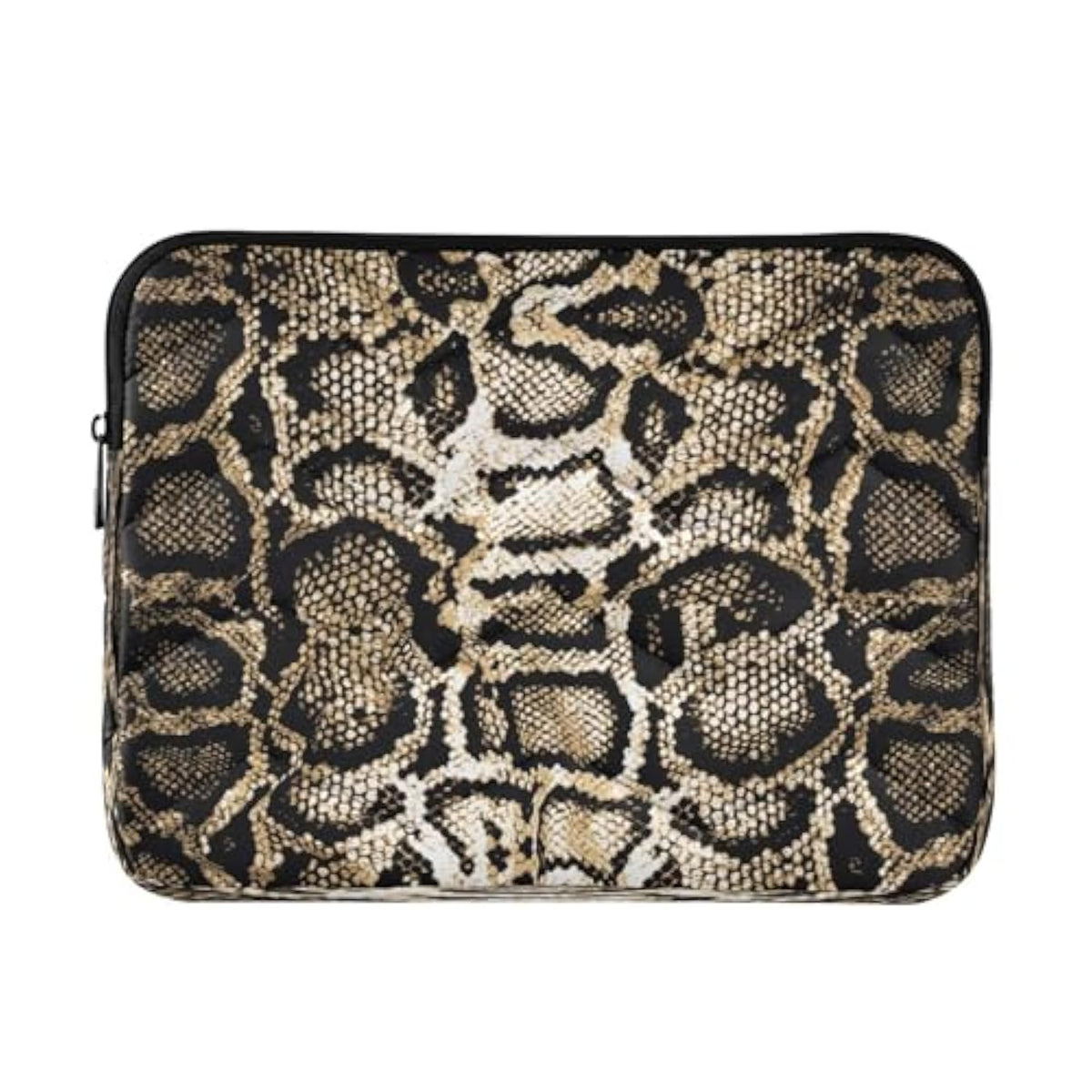 Laptop Sleeve Bag Case For Women Men Reptile Skin Black 15 Inch Protective Laptop Cover With Zipper For Travel Work College