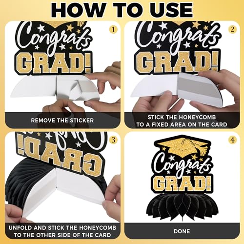 12PCS Graduation Decorations 2026, Graduation Centerpieces for Tables
