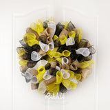 4 Rolls Easter Metallic Mesh Ribbon, Deco Poly Mesh 10 Inch X 30 Feet(