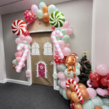 126-Piece Gingerbread Balloon Arch Kit for Christmas and New Year Party Decor