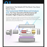 Kz Zsn Pro Dynamic Hybrid Dual Driver In Ear Earphones Detachable Tangle-Free Cable Musicians In-Ear Earbuds Headphones (Purple Without Mic)