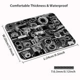 Retro Cool Camera Collection Print Art Mouse Pad, Unique Cool Design Vintage Camera Montage Mouse Pads
