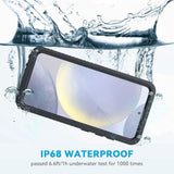For Samsung Galaxy S24 Phone Case Ip68 Waterproof Dustproof, Builtin Screen Protector, Rugged Full Body Shockproof Protective Cover For Galaxy S24 5G 6.2 Inch, Black