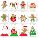 Christmas Honeycomb Centerpieces 12Pcs Gingerbread Man Party Table Centerpieces Gingerbread Party Decorations Merry Xams Snowflake Centerpieces For Winter Holiday Favor Supplies