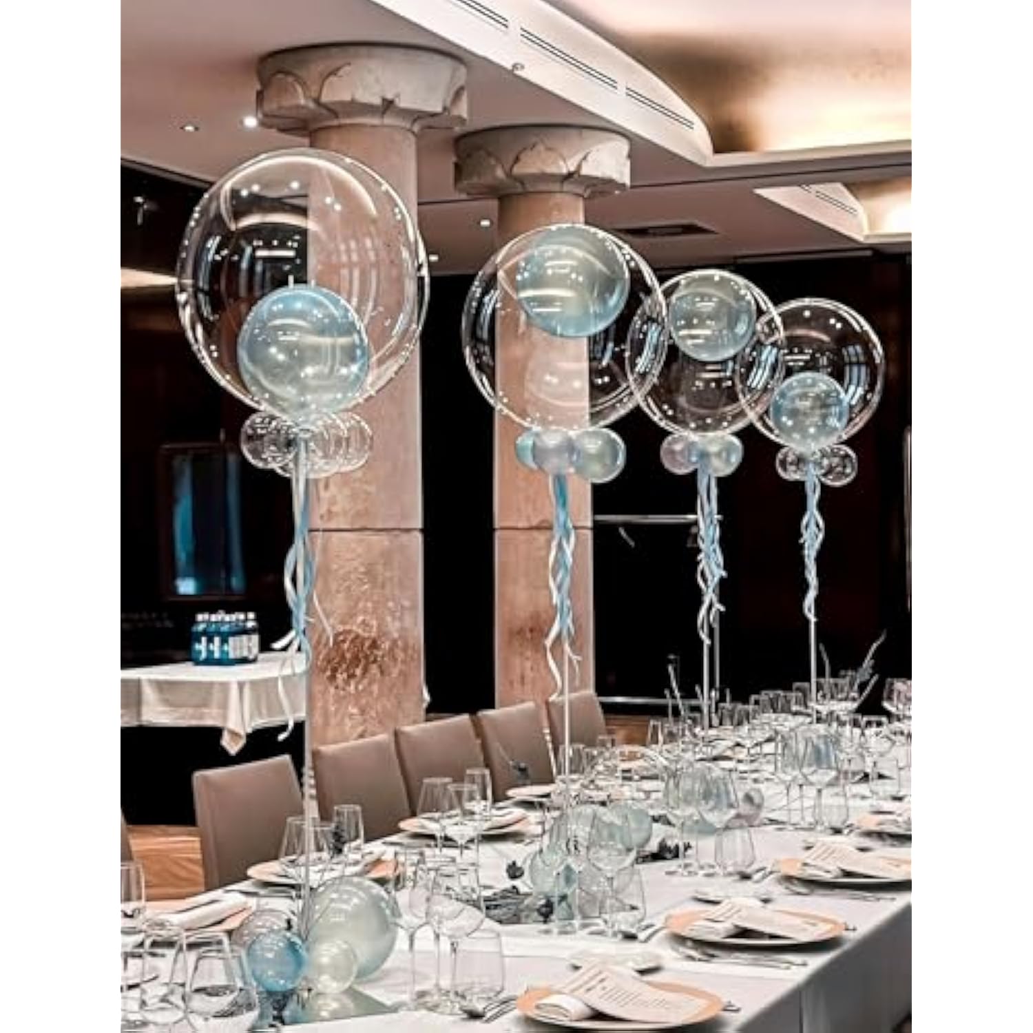 Bobo Balloons 24 Inch – Clear Bubble Balloon For Stuffing, 25 Pcs Transparent Balloons For Diy Party Decor, Birthday, Wedding, Baby Shower, Grad, Anniversary, Indoor Outdoor Celebration