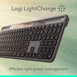 Signature Slim Solar+ Wireless Bluetooth Keyboard K980 For Mac, Solar And Artificial Light Powered, Up To 10 Years Battery Life, Customizable Keys - Graphite
