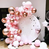 129Pcs Rose Gold Balloon Arch Kit in Various Sizes for Parties & Celebrations