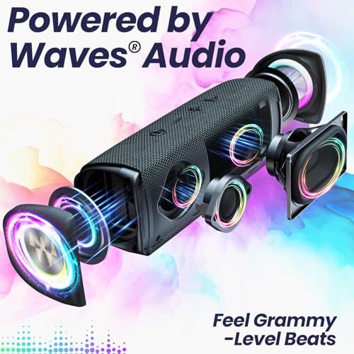 Spark Lite Portable Bluetooth Speaker with Pro-Level Waves Audio & IPX65 Waterproof for Ultimate Summer Vibes