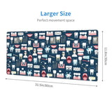 Dental Seamless Large Gaming Mouse Pad 31.5"X11.8" Waterproof Non-Slip Desk Mat For Office/Gaming Keyboard And Mouse With Rubber Base For Home And Work