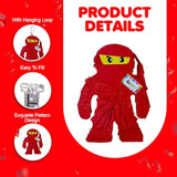 Apinata4U Red Ninja Pinata Kit (17.5X13.5X3.5 Inch) - Elevate Ninja Party Excitement With Complete Supplies, Themed Birthday Fun, Photo Prop, Decorations, Includes Stick And Mask!