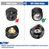 Dual Band Wifi Antenna 2.4Ghz 5Ghz 5.8Ghz 3Dbi Rp-Sma Male Antenna Replacement (2-Pack) For Wifi Router Wireless Network Card Usb Adapter Security Ip Camera Video Surveillance Monitor