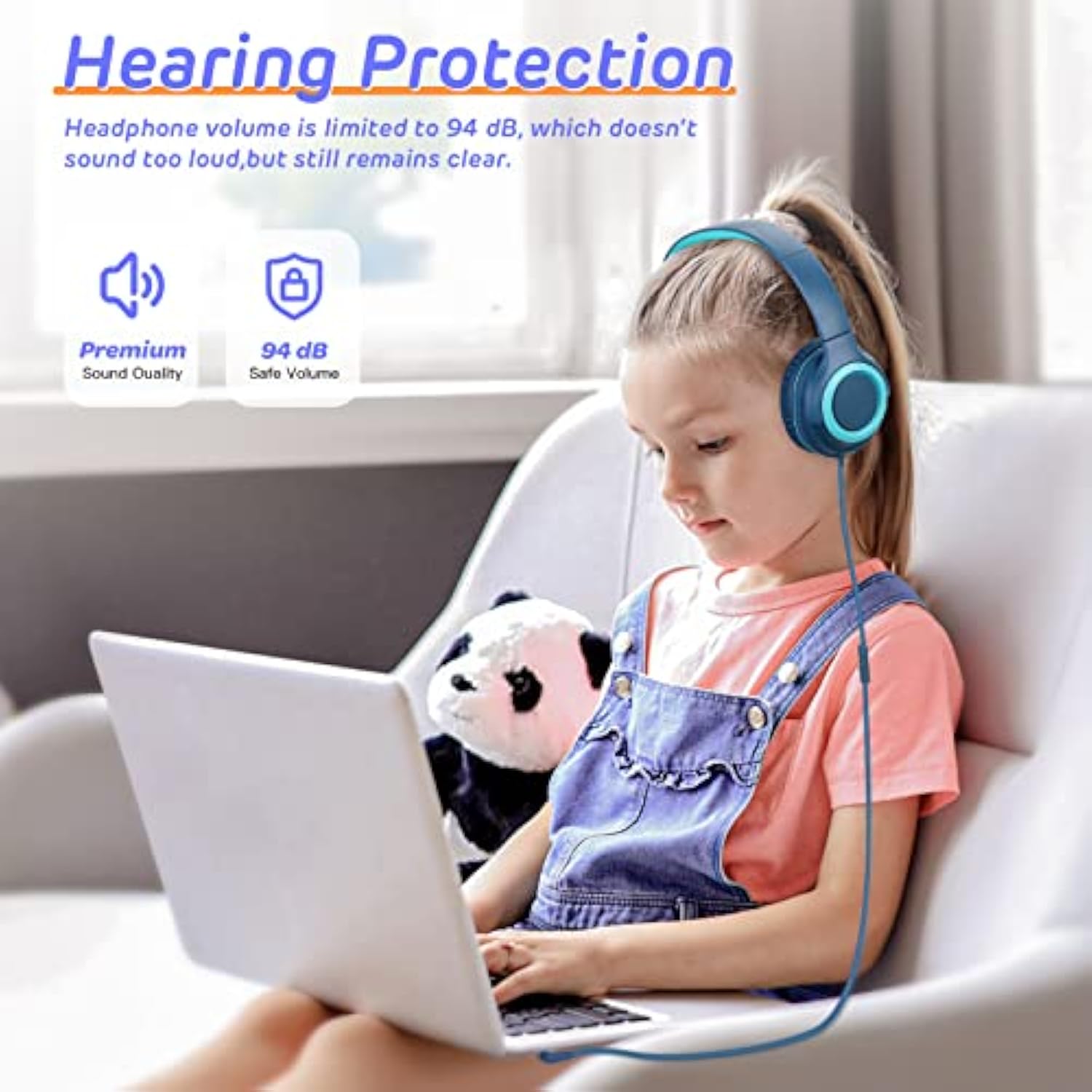 Kids Headphones,Kids Headphones For School, Kids Wired Headphones With Volume