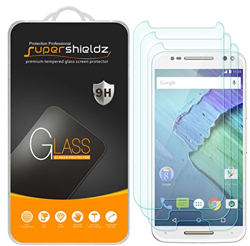 (3 Pack) Designed for Motorola (Moto X Pure Edition) and Moto X Style Tempered Glass Screen Protector Anti Scratch, Bubble Free