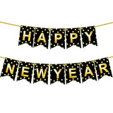 Happy New Year 2026 Banner 10ft Backdrop New Years Eve Party Decorations