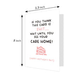 Funny Mothers Day Card Gifts From Daughter Son, Humor Mother’S Day Card Gift For Mom, Cheeky Care Home Card For Stepmom Mother In Law