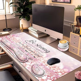 Large Gaming Mouse Pad Set 35.4 X 15.7 With Keyboard Wrist Rest, Wrist Support, And Coaster Memory Foam Smooth Desk Pad Mousepad For Home Office School - Quote Bible