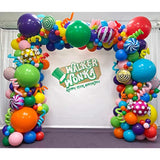 155pcs Candy Rainbow Balloon Arch Kit with Lollipop Balloons for Party Decor