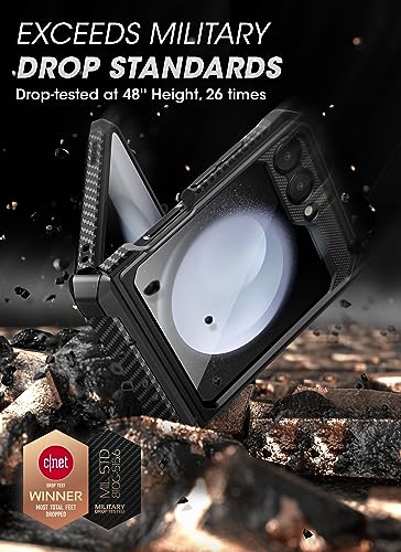 for  Galaxy Z Flip 5 Case with Stand & Belt-Clip (Unicorn Beetle Pro), [Hinge Protection] [Front Screen Protector] Dual Layer Rugged