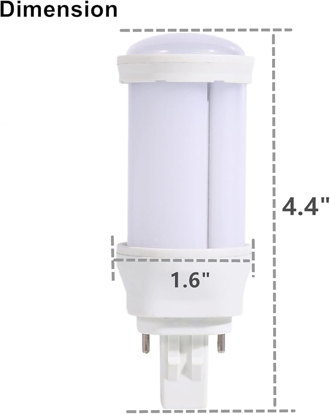 GX23 LED Bulbs 2 Pack 9W 900 Lumens 6000K Cool White Plug and Play PLS-13W Replacement