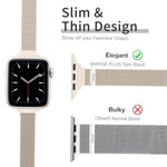 Slim Milanese Loop Compatible With Apple Watch Band For Women 40Mm 41Mm 38Mm 42Mm 44Mm 45Mm 46Mm, Stainless Steel Magnetic Mesh Strap Work On Iwatch Series10 9 8 7 6 5 4 3 2 1 Se