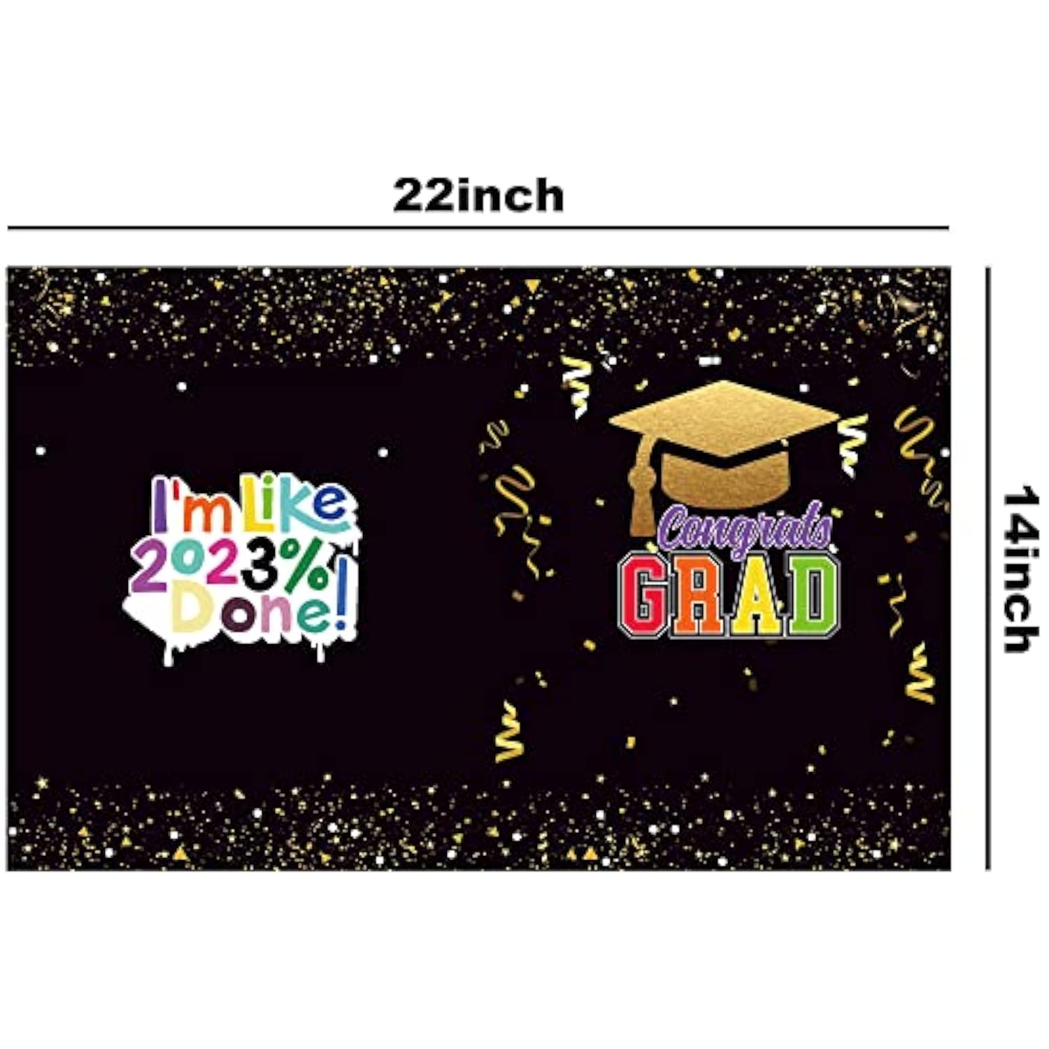 Graduation Party Decorations, Giant Guest Book, Jumbo Greeting Card, Signature Board, Class Of 2023 Congrats Grad Sign In Poster, Graduation Party Supplies Favors Gifts - 14 X 22 Inches, Unframed