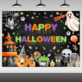 Happy Halloween Backdrop 7x5ft Spooky Ghost Party Banner Kids Birthday Baby Shower Decor