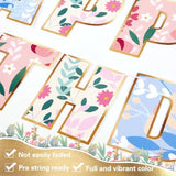 Pre-Strung Wildflower Happy Birthday Banner – Floral Birthday Decor for Girls & Women
