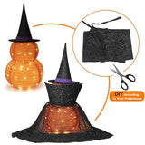3FT Halloween Collapsible Pumpkin Decoration, 50 LED Plug in Jack-O-Lantern
