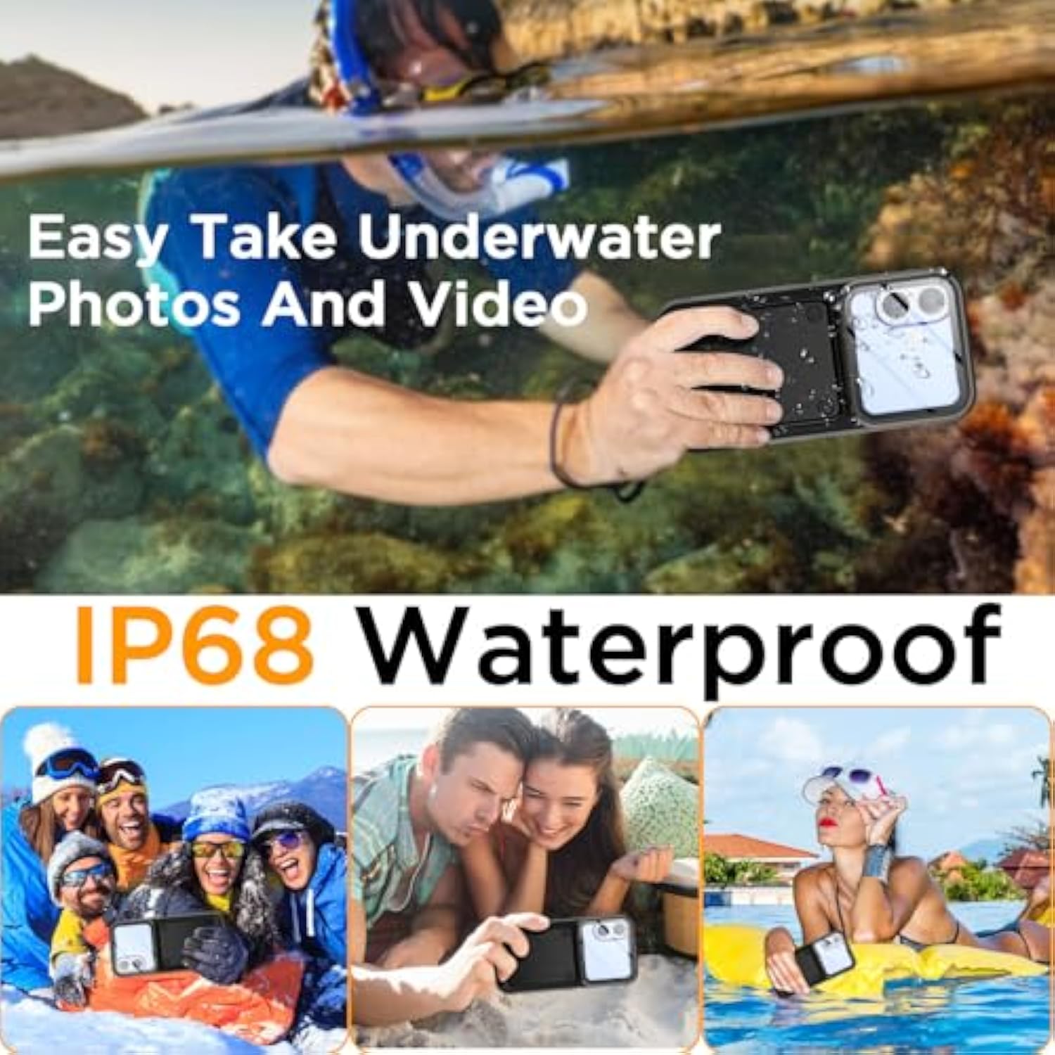 Waterproof Xiaomi Redmi Note 11 Pro 5g Case Clear with Built-in Screen Protector