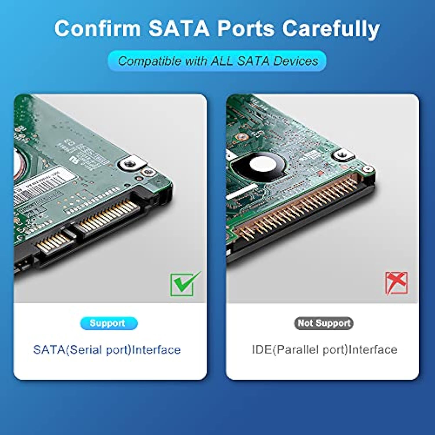 Sata Iii Cable, 6Gbps Straight Hdd Sdd Data Cable, Sata 3.0 Nylon Braided Cabl
