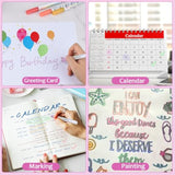 Double Line Outline Markers, Squiggles Shimmer Markers Set, 36 Pack Self Outline Metallic Glitter Marker Pens For Christmas,Art, Drawing, Writing, Greeting Cards, Diy, Scrapbook, Easter Eggs